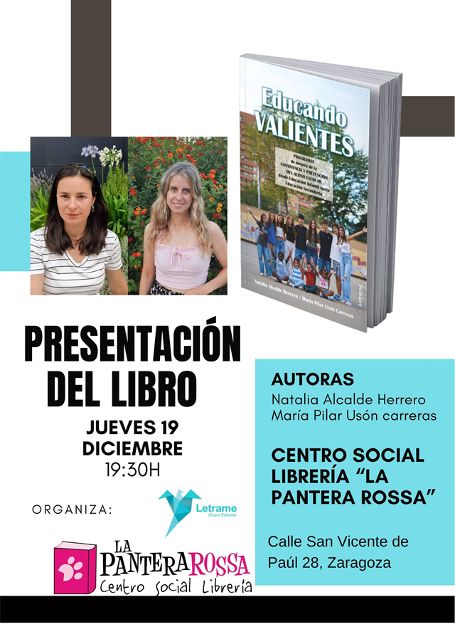 Natalia Alcalde Herrero y María Pilar Usón presentan su libro 'Educando valientes'